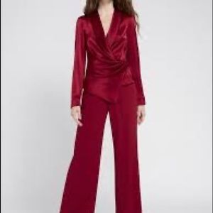 Alice + Olivia Satin wrap blouse